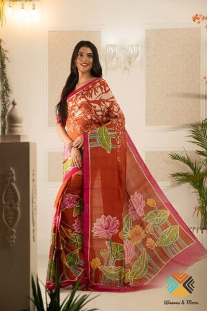 Orange mulberry silk